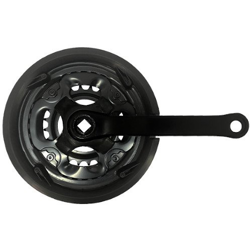 Pedivela Triplo 24-34-42 Aço C/Protetor Preto Longheng