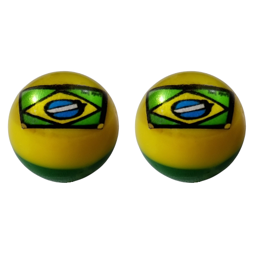 Tampa De Válvula Customizada Bandeira Brasil LittleBoy