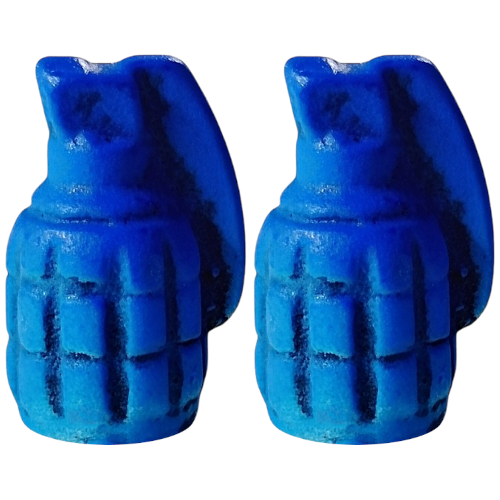 Tampa De Válvula Customizada Granada Neon Azul Speed Caps