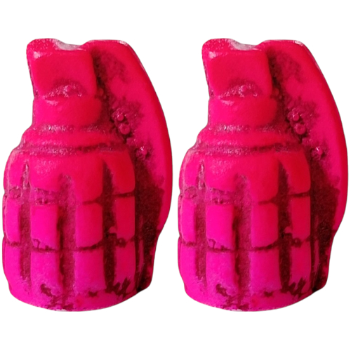 Tampa De Válvula Customizada Granada Neon Rosa Speed Caps