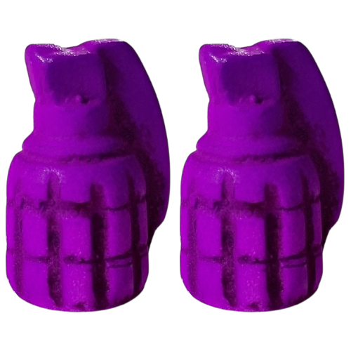 Tampa De Válvula Customizada Granada Neon Roxa Speed Caps