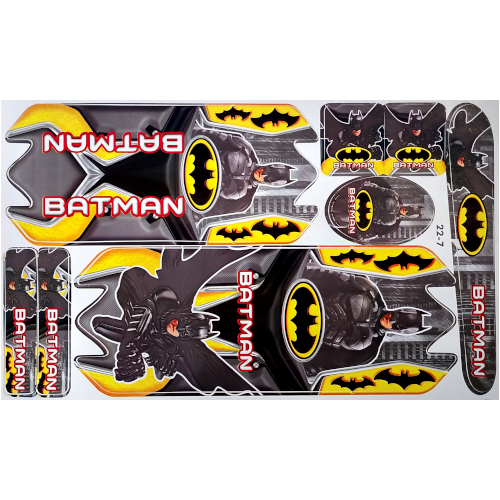 Cartela De Adesivos Infantil Batman Mod.2