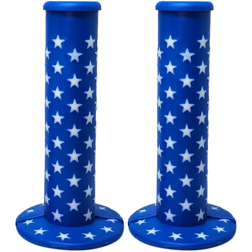 Manopla BMX 120mm Estrelas Azul C/Branco Importada