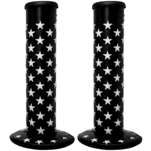 Manopla BMX 120mm Estrelas Preta C/Branco Importada