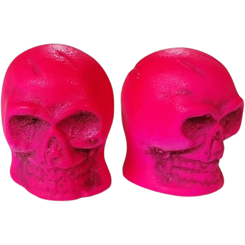 Tampa De Válvula Customizada Caveira Neon Mod.2 Rosa Speed Caps