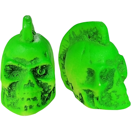 Tampa De Válvula Customizada Caveira Neon Mod.4 Verde Speed Caps