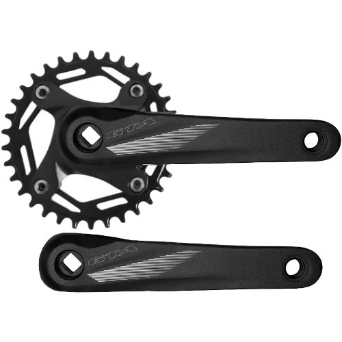 Pedivela Single 34D 170mm Ponta Quadrada Alumínio Preto GTA