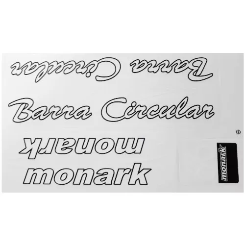 Cartela De Adesivos Barra Circular Branco Mod.1 Monark 1 2804