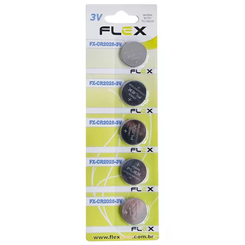 Pilha Botão CR2025 3v Lithium Flex - 1 Unidade