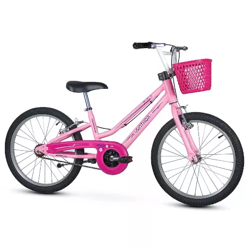 Bicicleta Aro 20 Feminina Aço Rosa Bella Nathor