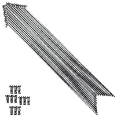 Raio Fino 2.0 x 185mm Inox C/Niples Importado - 36 Unidades