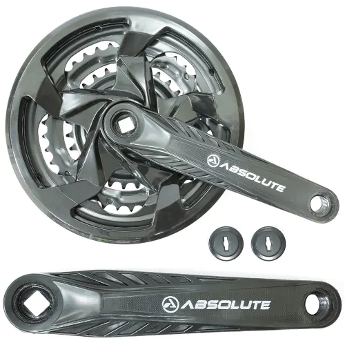 Pedivela Triplo 28-38-48 Aço C/Protetor Preto Absolute