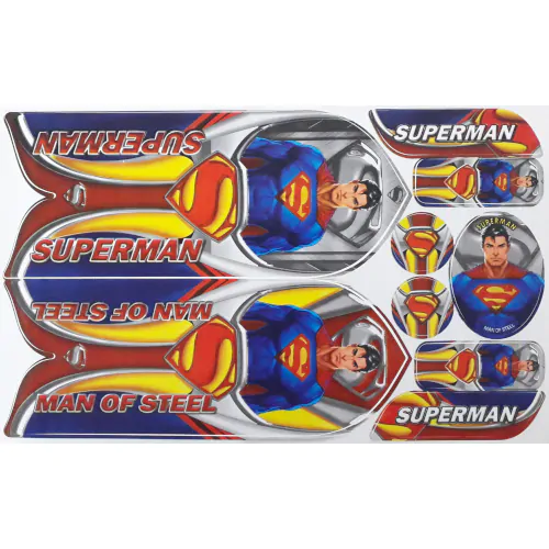 Cartela De Adesivos Infantil Superman