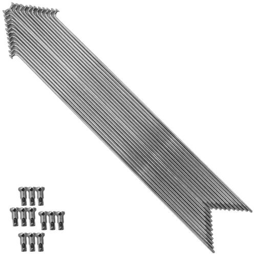 Raio Fino 2.0 x 265mm Inox C/Niples OXX - 36 Unidades 1 2179