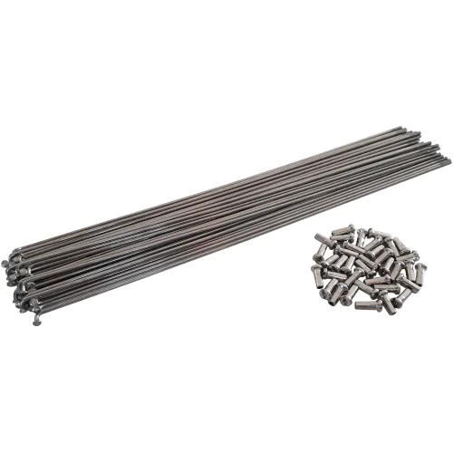 Raio Fino 2.0 x 293mm Inox Com Niples HWX - 36 Unidades