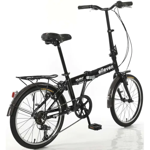 Bicicleta Aro 20 Dobrável Alumínio 6V Dubly Urban Preta Elleven 3