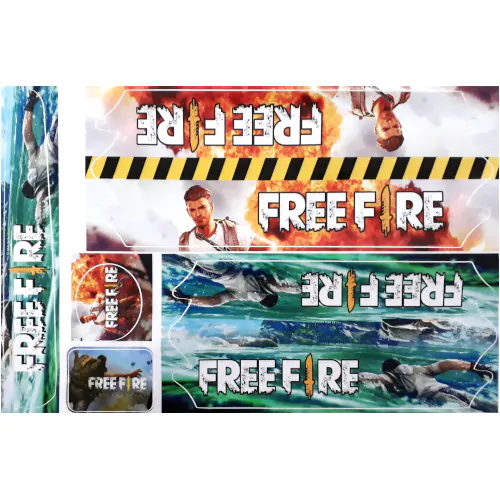 Cartela De Adesivos Infantil Free Fire