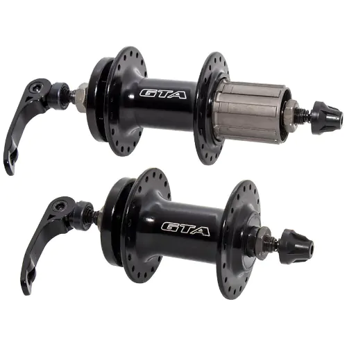 Cubo Alumínio 36 furos K7 8-12V F. Disco Esferado Preto GTA - Par
