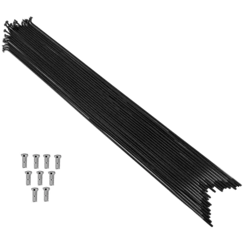 Raio Fino 2.0 x 262mm Com Niples Aço Preto Veloforce - 36 Unidades